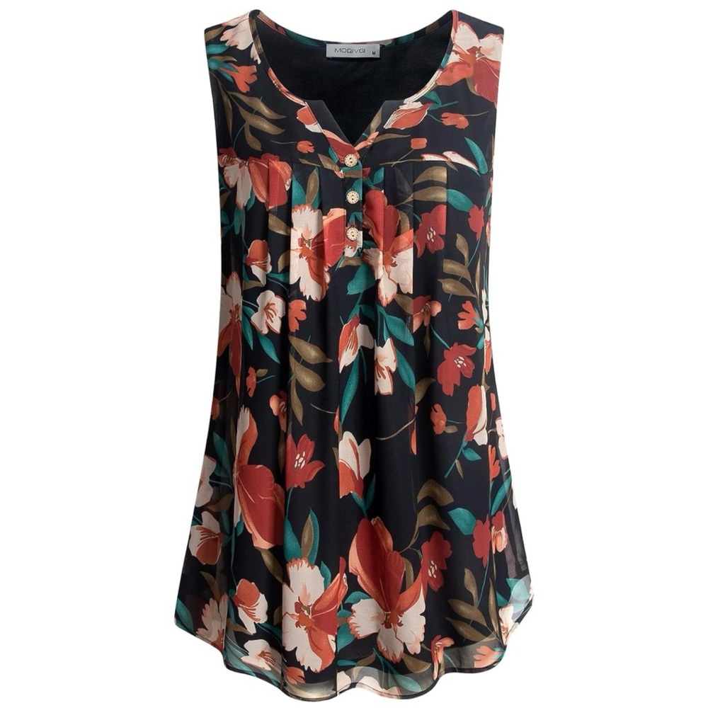 Womens V Neck Sleeveless Tank Top NWOT
